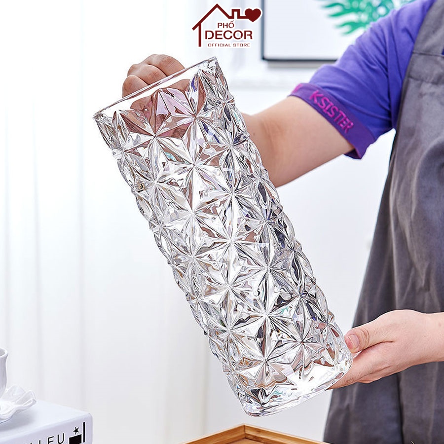 Lọ Hoa Phố Decor Chất Liệu Thuỷ Tinh Trong Suốt - Đậm Chất Bắc Âu