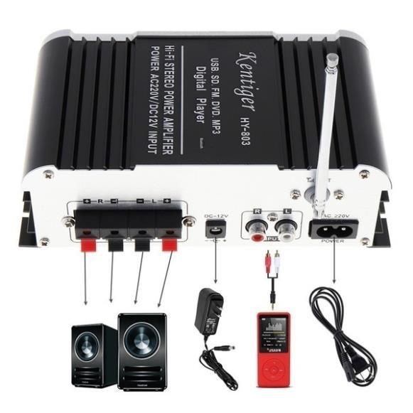 Amply nghe nhạc và hát karaoke,Amly mini Karaoke Kentiger HY 803, âm thanh cực đỉnh, hàng nhập khẩu y