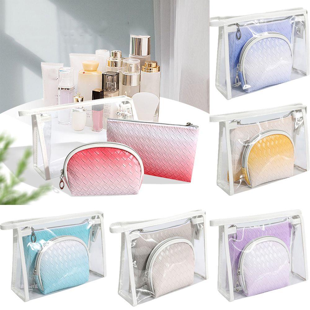 Set 3 Túi Nhựa PVC Trong Suốt Đựng Mỹ Phẩm 3 Trong 1 MIHAN1