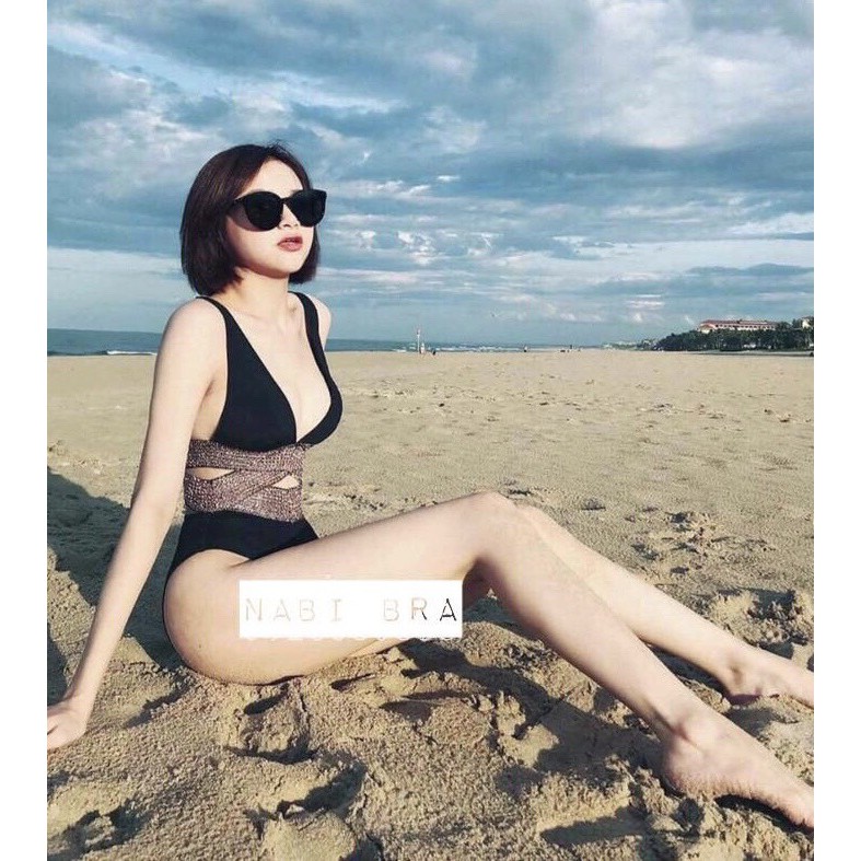 Đồ bơi bikini 1 mảnh đính đá khoét bụng | BigBuy360 - bigbuy360.vn