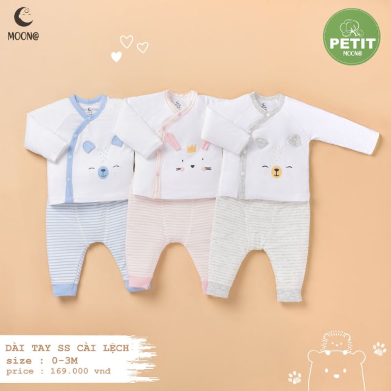 Avaler -  Bộ dài tay cài chéo Avaler sợi tre cho bé 3-7kg