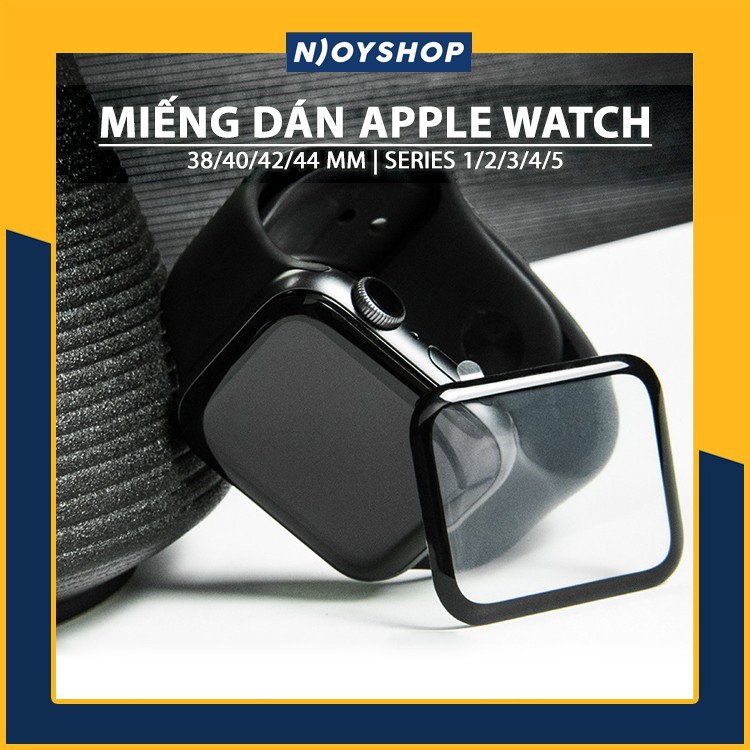 MIẾNG DÁN APPLE WATCH VIỀN DẺO 3D ÔM SÁT CAO CẤP 38MM 40MM 42MM 44MM SERIES 1 2 3 4 5