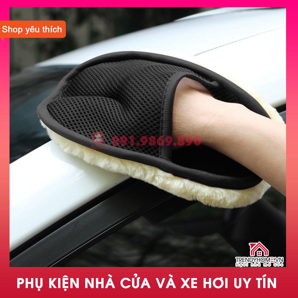 Găng tay bông chuyên dùng chùi rửa xe hơi không xước tạo độ bóng chất lượng cao