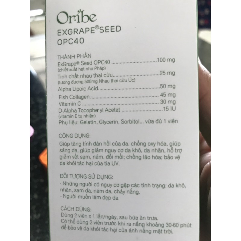 viên uống trắng da- chống nắng-mờ nám- đẹp da oribe | BigBuy360 - bigbuy360.vn