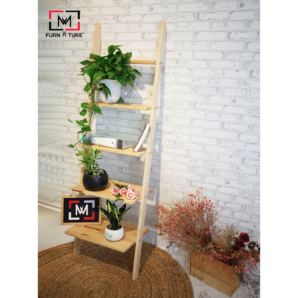Thang kệ trang trí 5 tầng đa năng thương hiệu MW FURNITURE - Nội thất trang trí