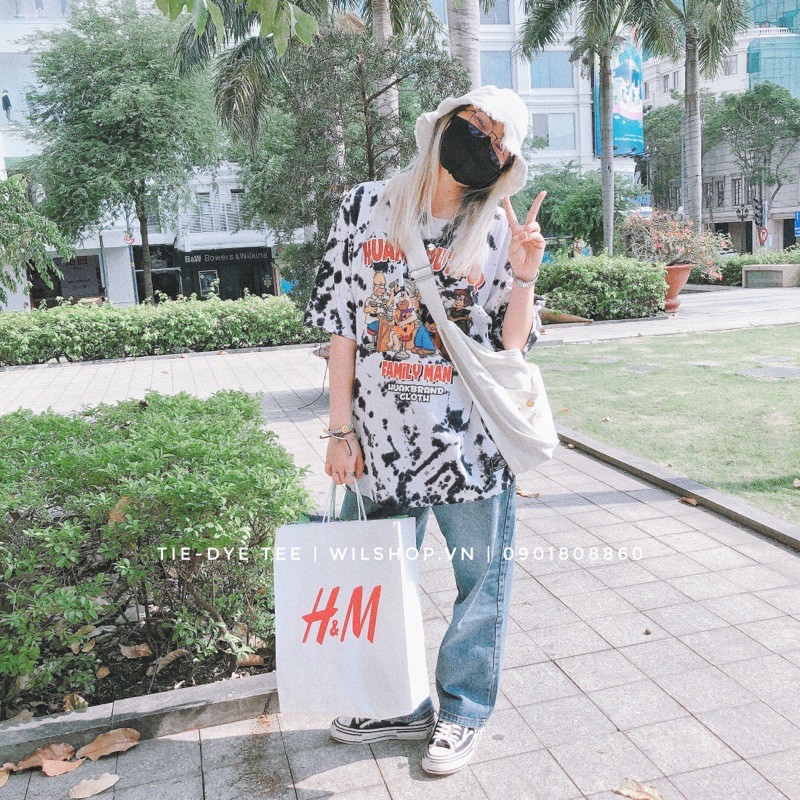 (M, L, XL) ÁO NHUỘM TIE-DYE - UNISEX - MÀU LOANG - PHÔNG THÁI
