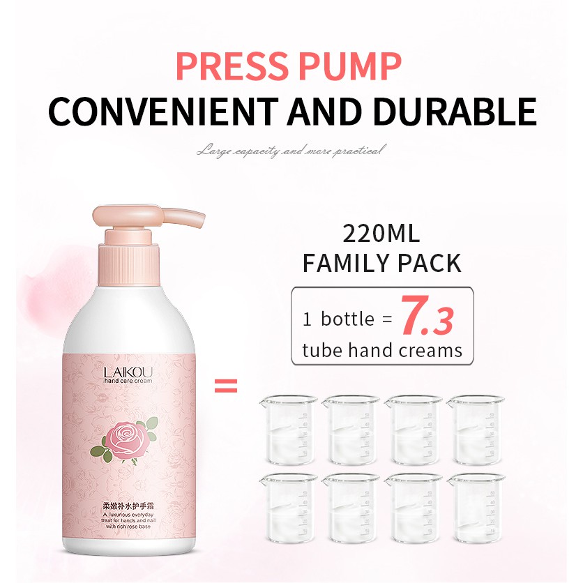 Kem Dưỡng Da Tay LAIKOU Tinh Chất chống Lão Hóa Dưỡng Ẩm Chống Nhăn 220ml | BigBuy360 - bigbuy360.vn