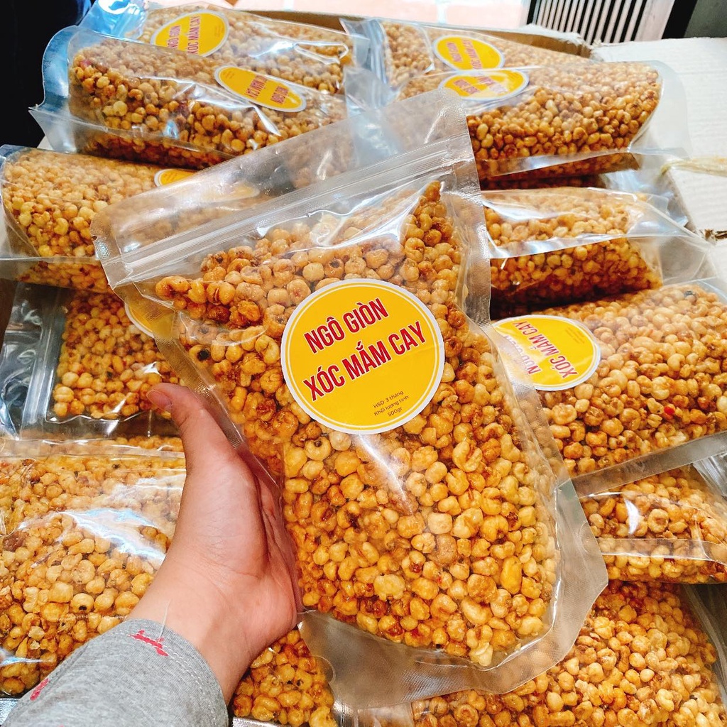 NGÔ GIÒN XÓC MẮM CAY GÓI 500G