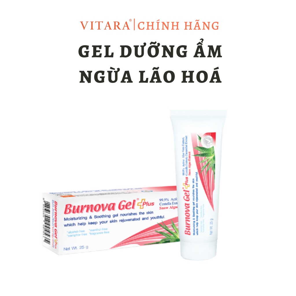 Gel dưỡng ẩm Burnova Gel Plus Snow Algae cấp ẩm làm dịu da ngăn ngừa lão hoá chính hãng thái lan 25G