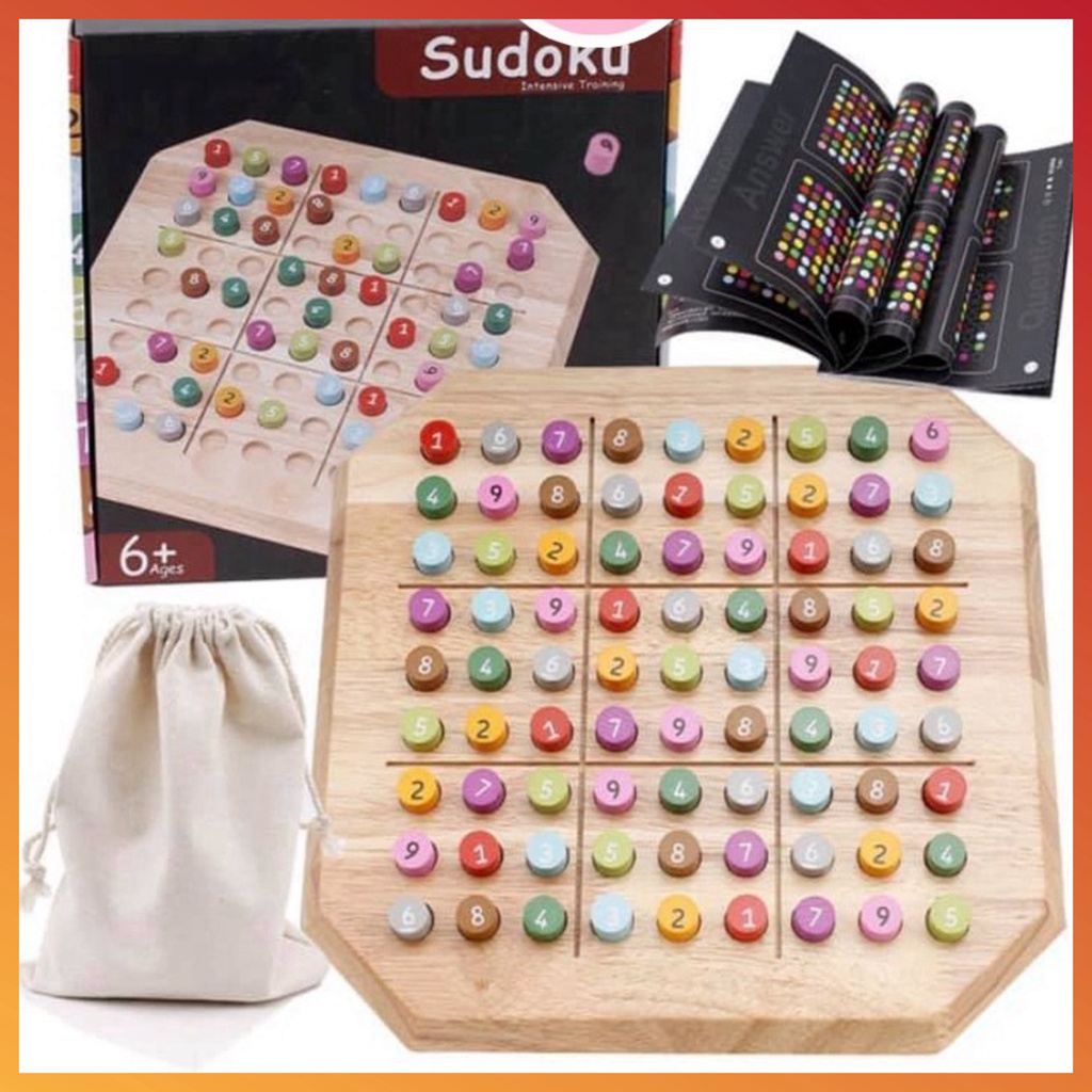 Trò chơi Đồ Chơi Sudoku Gỗ to đẹp Cho Bé