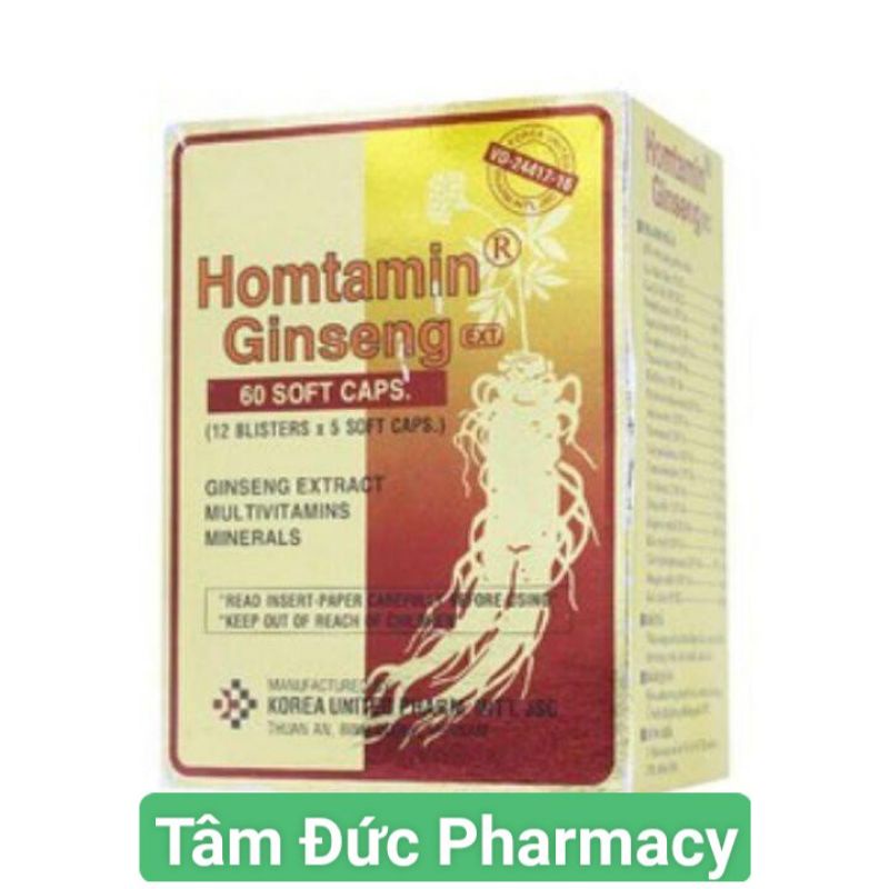 Homtamin Gingseng hộp 60 viên