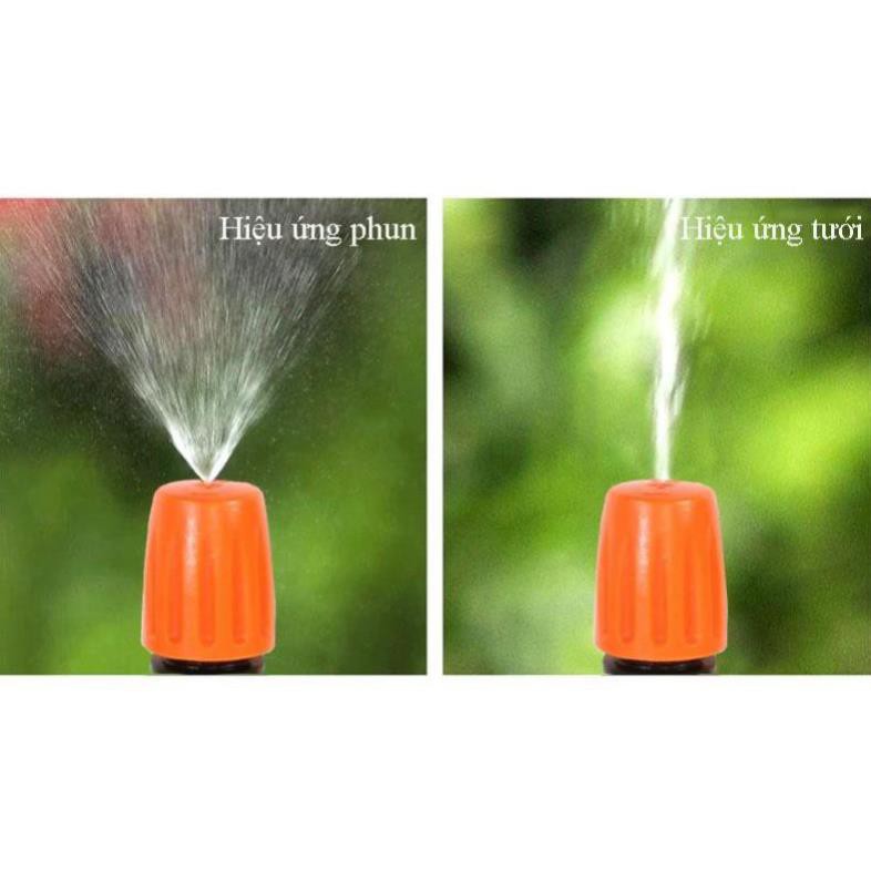 Béc phun sương màu cam và ren 21mm ( nhựa cao cấp) đầu phun không bị tắc, điều chỉnh được lượng phun - Công cụ tiện ích