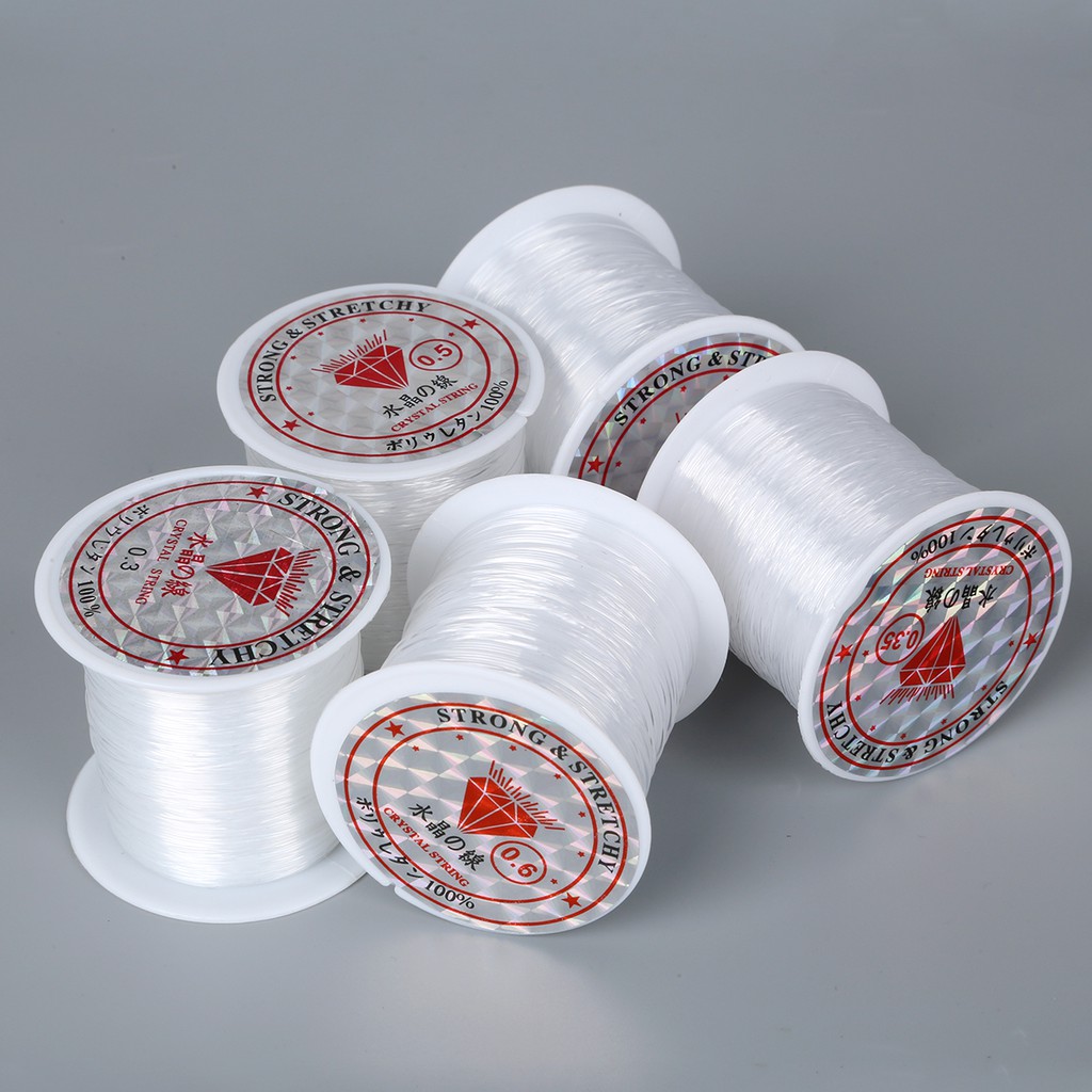 Cuộn dây nylon Beadia trong suốt không co giãn dùng làm trang sức