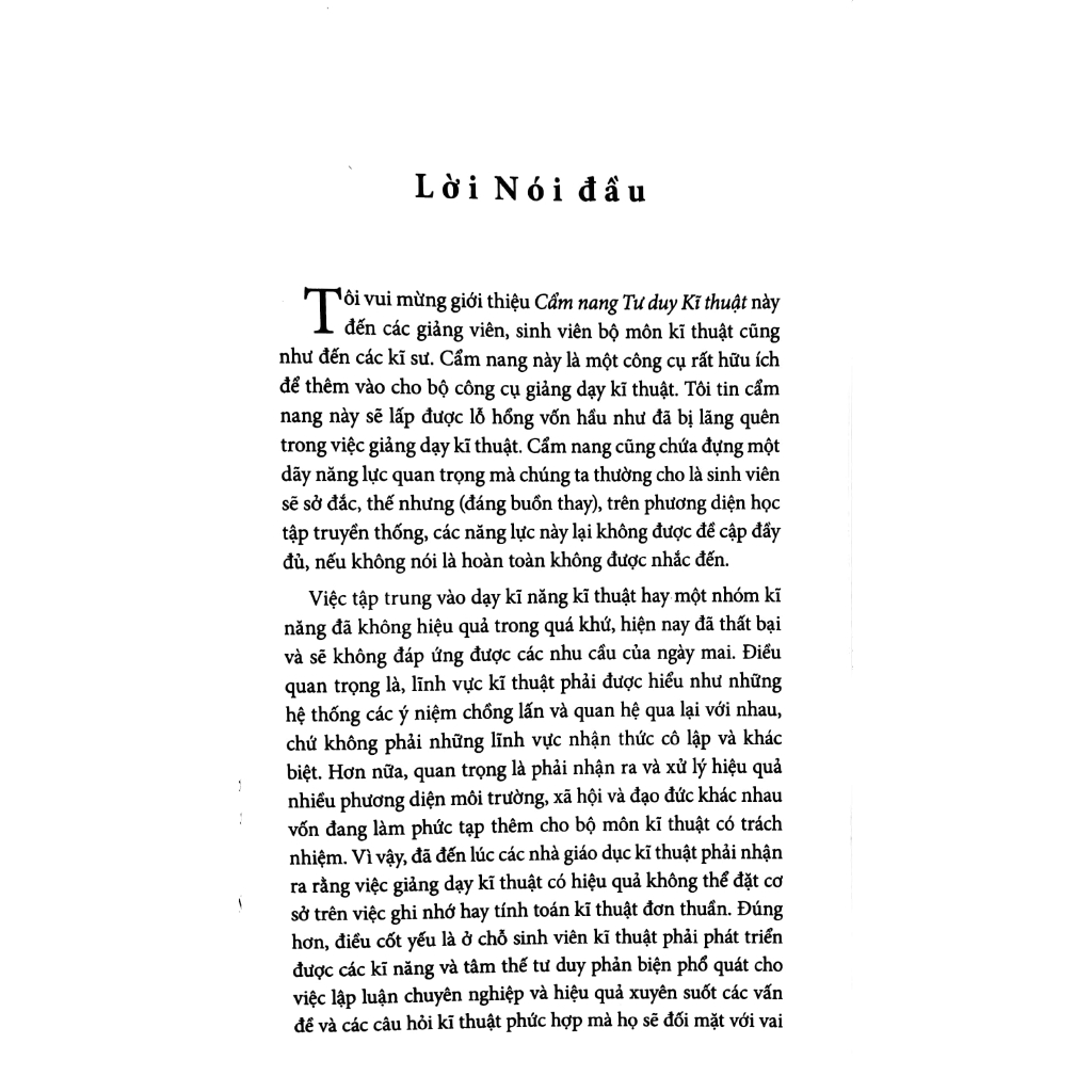Sách - Cẩm Nang Tư Duy Kĩ Thuật