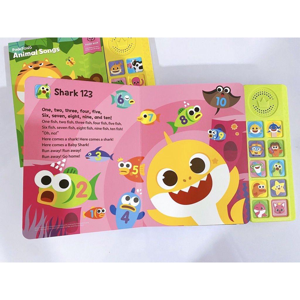 Sách phát nhạc BABY SHARK PINKFONG -SOUND BOOK Chính hãng - Sách âm thanh cho bé 1,2,3,4 tuổi