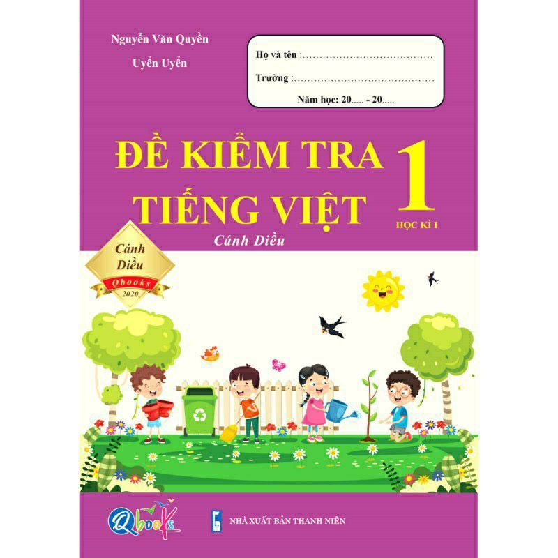 Sách - Combo Đề Kiểm Tra Toán Và Tiếng Việt Lớp 1 - Học Kì 1 - Cánh Diều