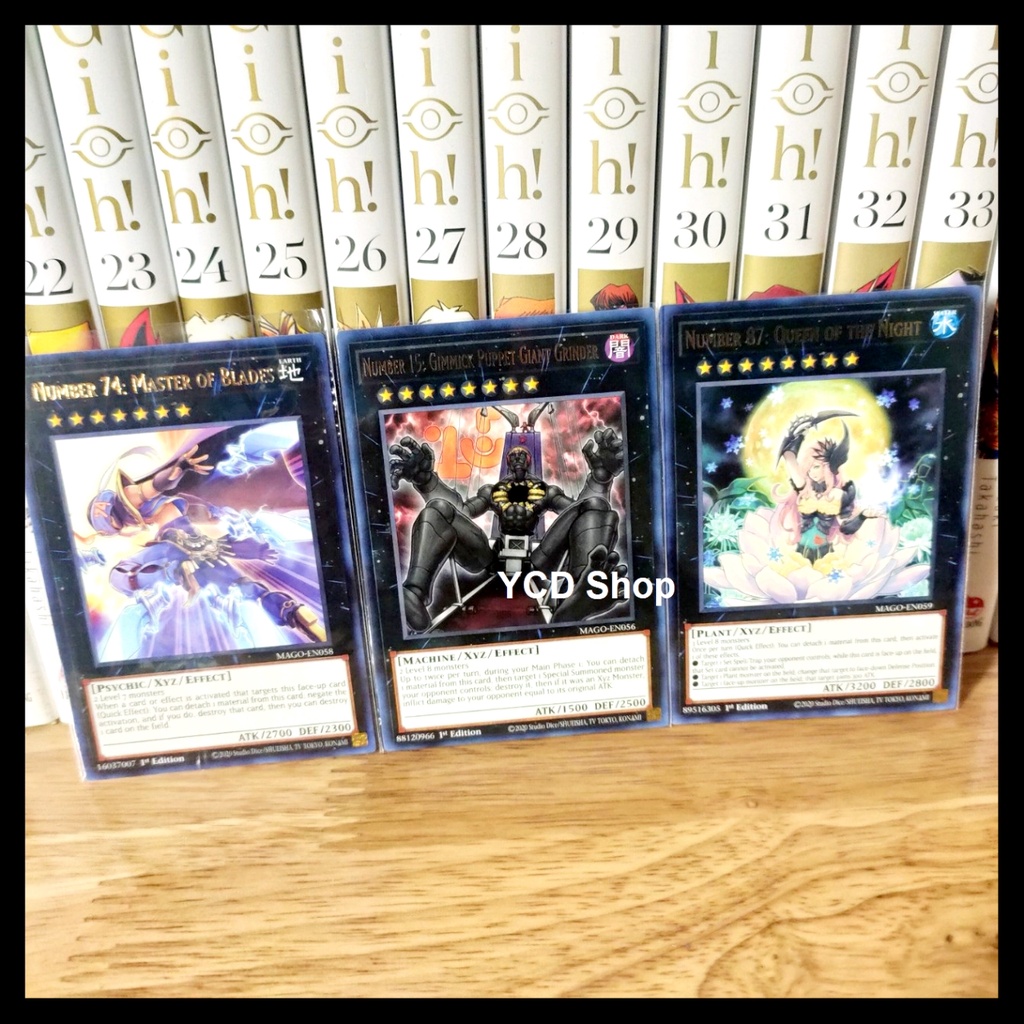 Thẻ bài yugioh chính hãng set 3 lá Number – Rare