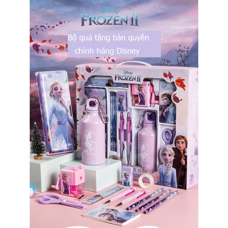 Bộ đồ dùng học tập Disney với hai mẫu Frozen Elsa và The Avenger Marvel 13 chi tiết - Quà tặng cho bé-hộp bút