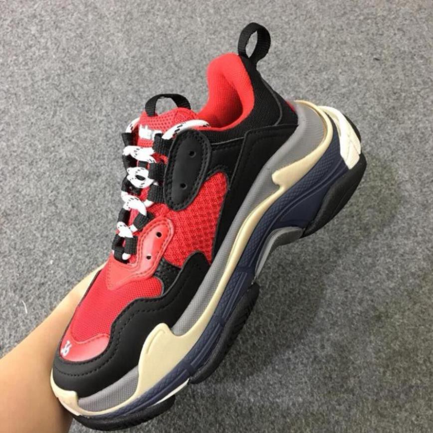 Giày Balenciaga Trips đen đỏ đế phân tầng mẫu mới uy tin :