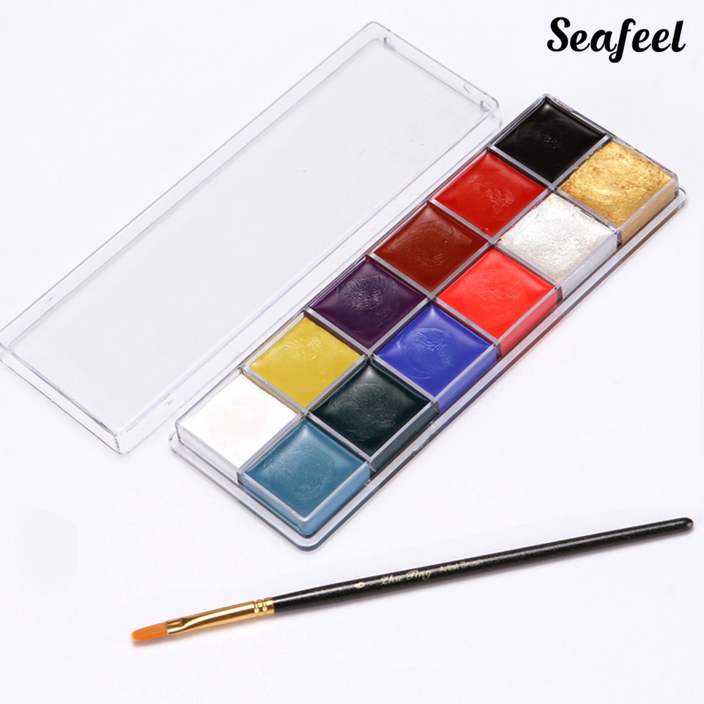 [Hàng mới về] Bảng vẽ màu cơ thể 12 màu sắc kết hợp trong 1 sắc tố cao thời trang