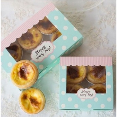 Hộp đựng bánh cupcake 4 bánh HT21 hộp đựng chấm bi hộp quà dễ thương