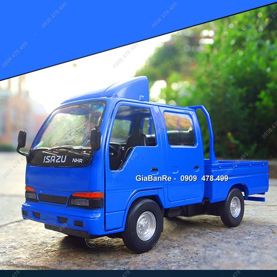 Mô Hình Kim Loại Xe Tải Chở Hàng Isuzu Tỉ Lệ 1:32 - Xanh Biển -  9729