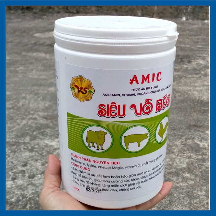 SIÊU VỖ BÉO AMIC: Thức Ăn Bổ Sung Dinh Dưỡng Tăng Cân Nhanh, Đẹp Mã -  Lon 1kg