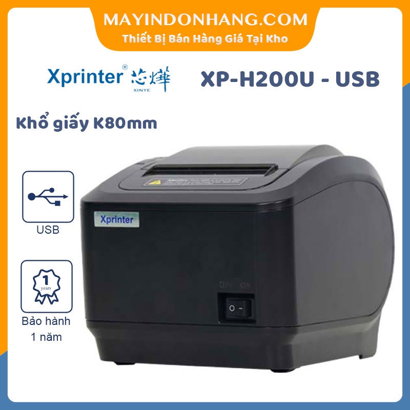 Máy in bill khổ K80mm Xprinter H200U Xprinter K200L USB giá siêu rẻ