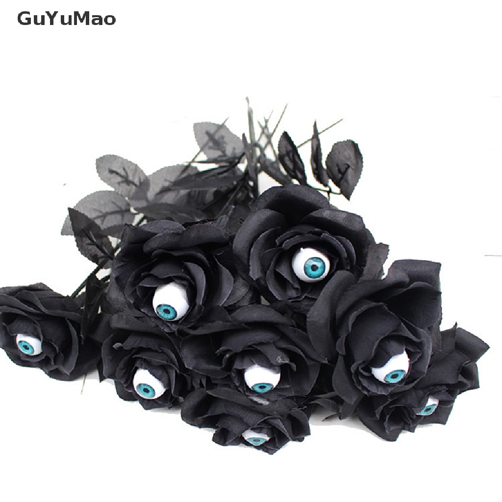 Hoa Hồng Giả Màu Đen Trang Trí Halloween
