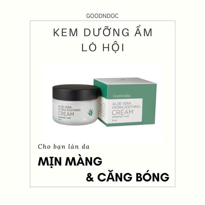 [HÀNG NHẬP KHẨU] Kem Lô Hội Kem Dưỡng Cấp Ẩm Trắng Sáng Tái Tạo Da Chống Lão Hóa GoodnDoc Aloe Vera Hydra Soothing Cream