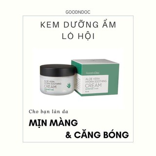 Kem Dưỡng Cấp Ẩm Lô Hội Trắng Sáng Tái Tạo Da Chống Lão Hóa GoodnDoc Aloe Vera Hydra Soothing Cream 50ml