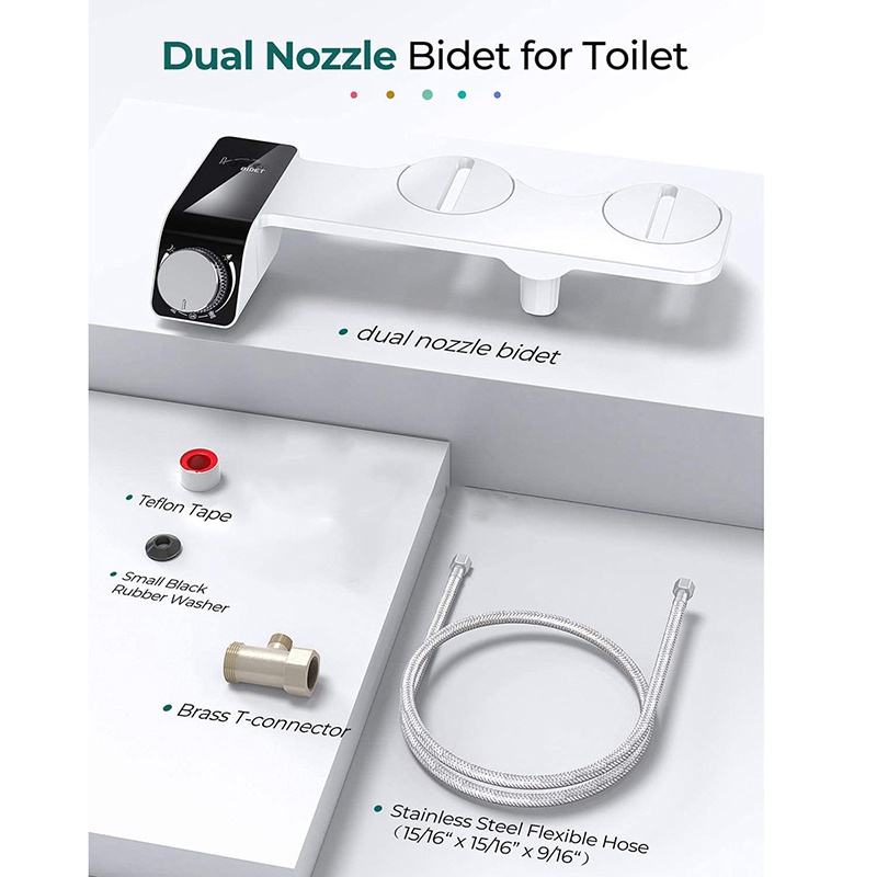 Bộ Vòi Phun Nước Toilet Siêu Mỏng Không Cần Điện Tiện Dụng