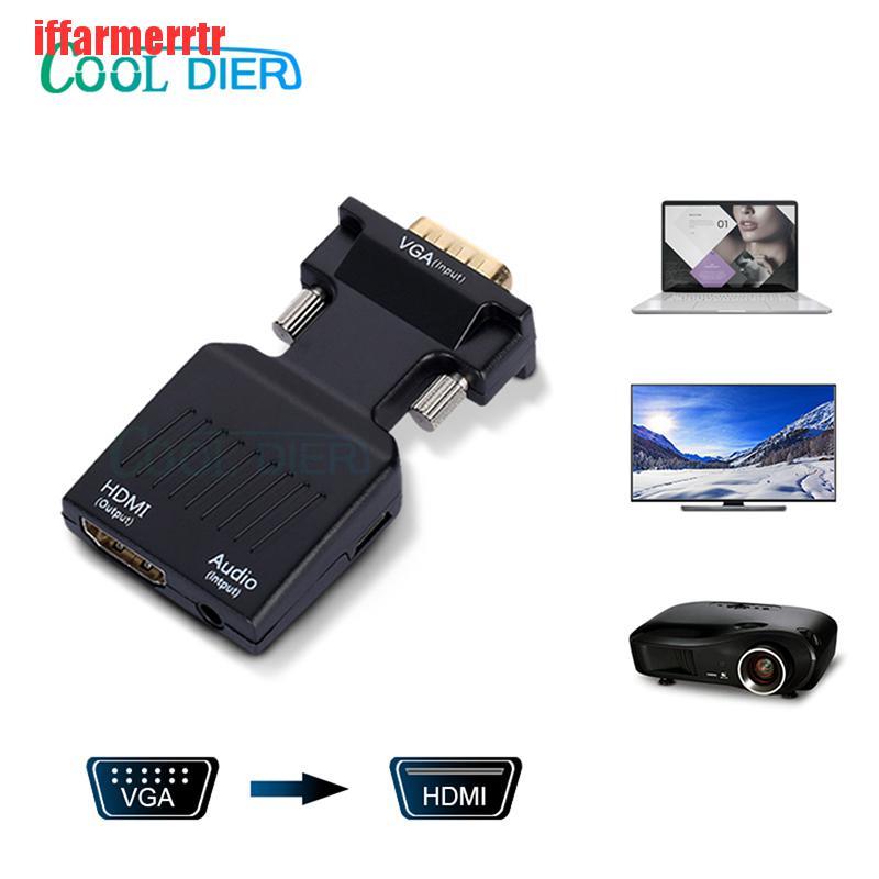 Bộ Chuyển Đổi Hdmi Cái Sang Vga Có Đầu Ra Âm Thanh Hỗ Trợ 1080p