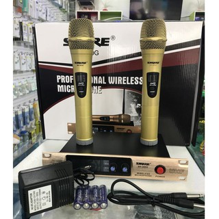 [BH 12 Tháng] Micro Không Dây SHURE SH 300G - Bộ 2 Micro Cao Cấp Siêu hay (giá tốt)