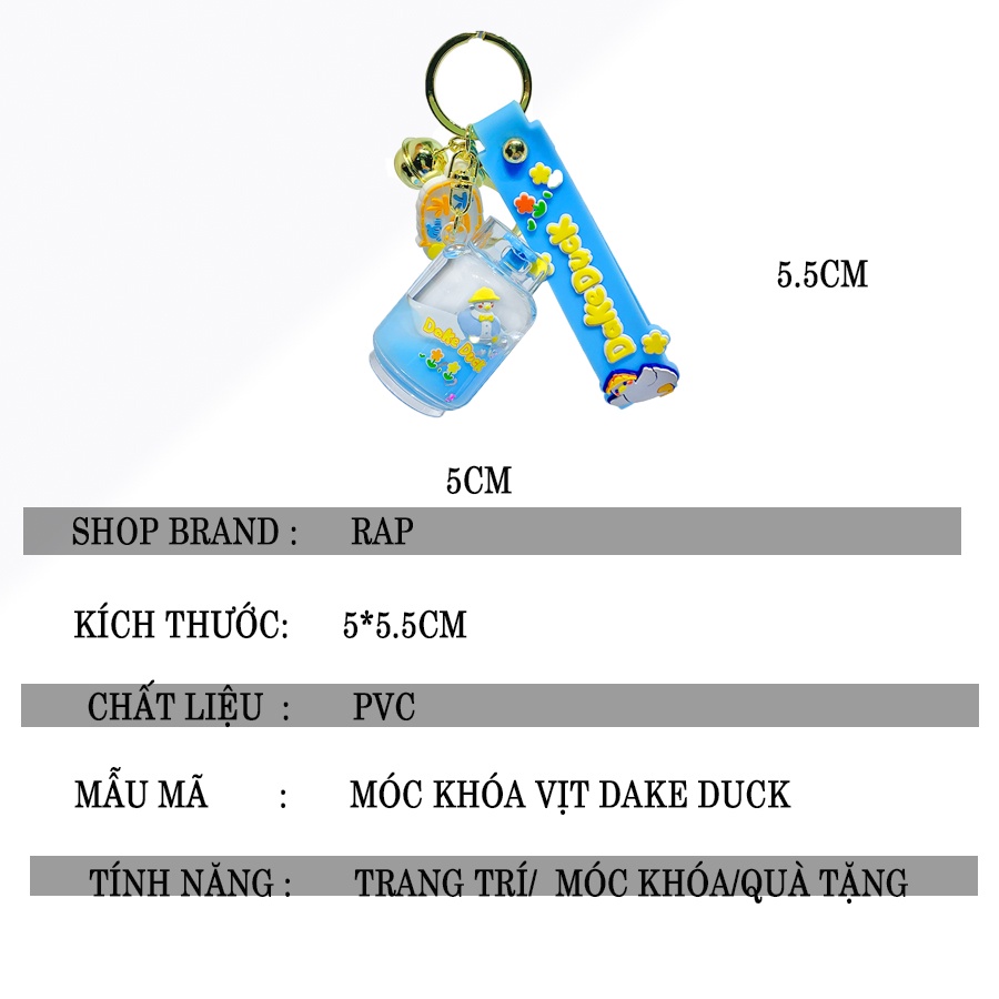 Móc khóa Vịt bình sữa Dake Duck độc đáo quà tặng bạn bè người thân, trang trí, móc túi xách móc balo trang trí - Ráp