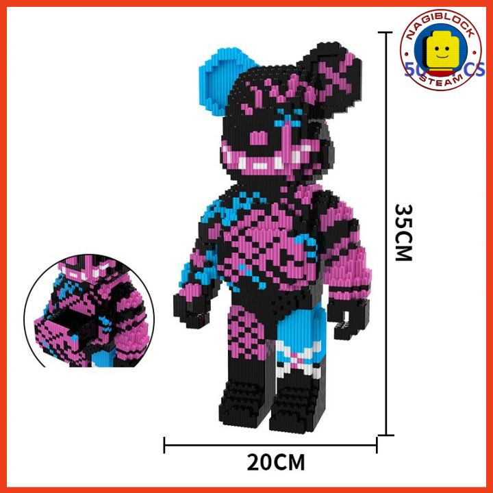 Mô hình lắp ráp gấu Bearbrick Xizai cỡ lớn làm quà tặng, trang trí decor