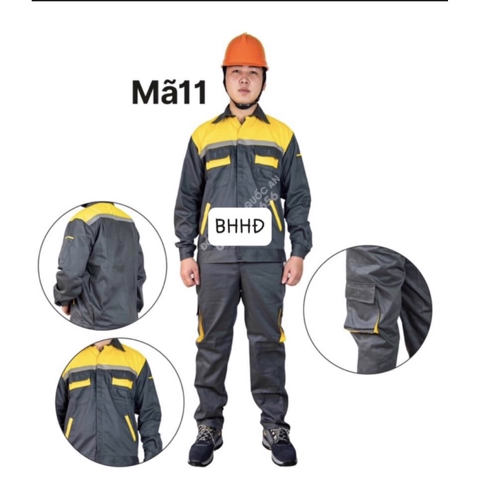 Bộ bảo hộ lao đông công nhân, kĩ sư, chất kaki hàng đẹp HD11