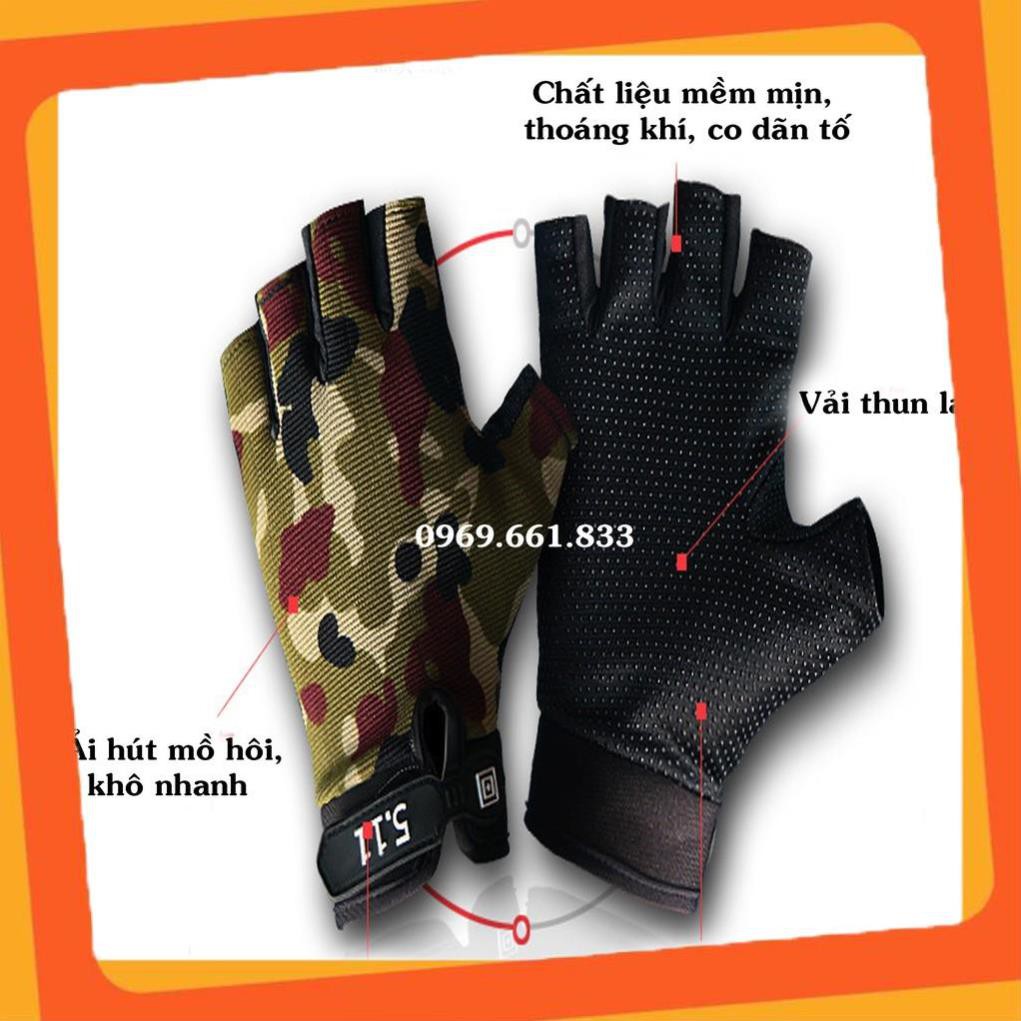 Găng tay lái xe 5.11 hở ngón - Hàng Loại 1 Tốt Nhất🔥🔥 GIÁ RẺ