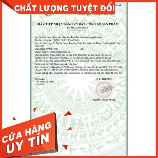 BABYKID YẾN SÀO GIÚP BÉ ĂN NGON ( chuẩn công ty ) | Thế Giới Skin Care