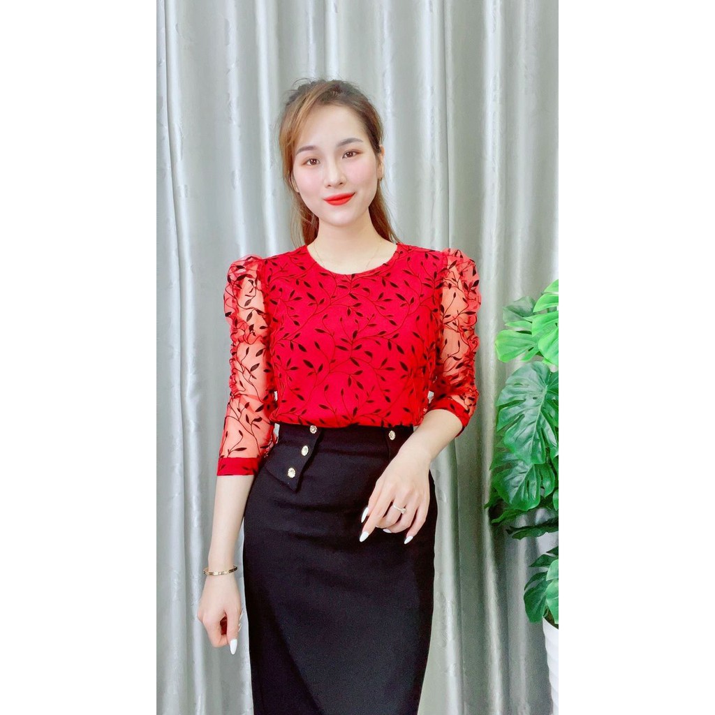 Áo sơ mi nữ công sở thiết kế dài tay chấm bi nhẹ nhàng, chuẩn hàn, chất mềm mát có size to bigsize | BigBuy360 - bigbuy360.vn