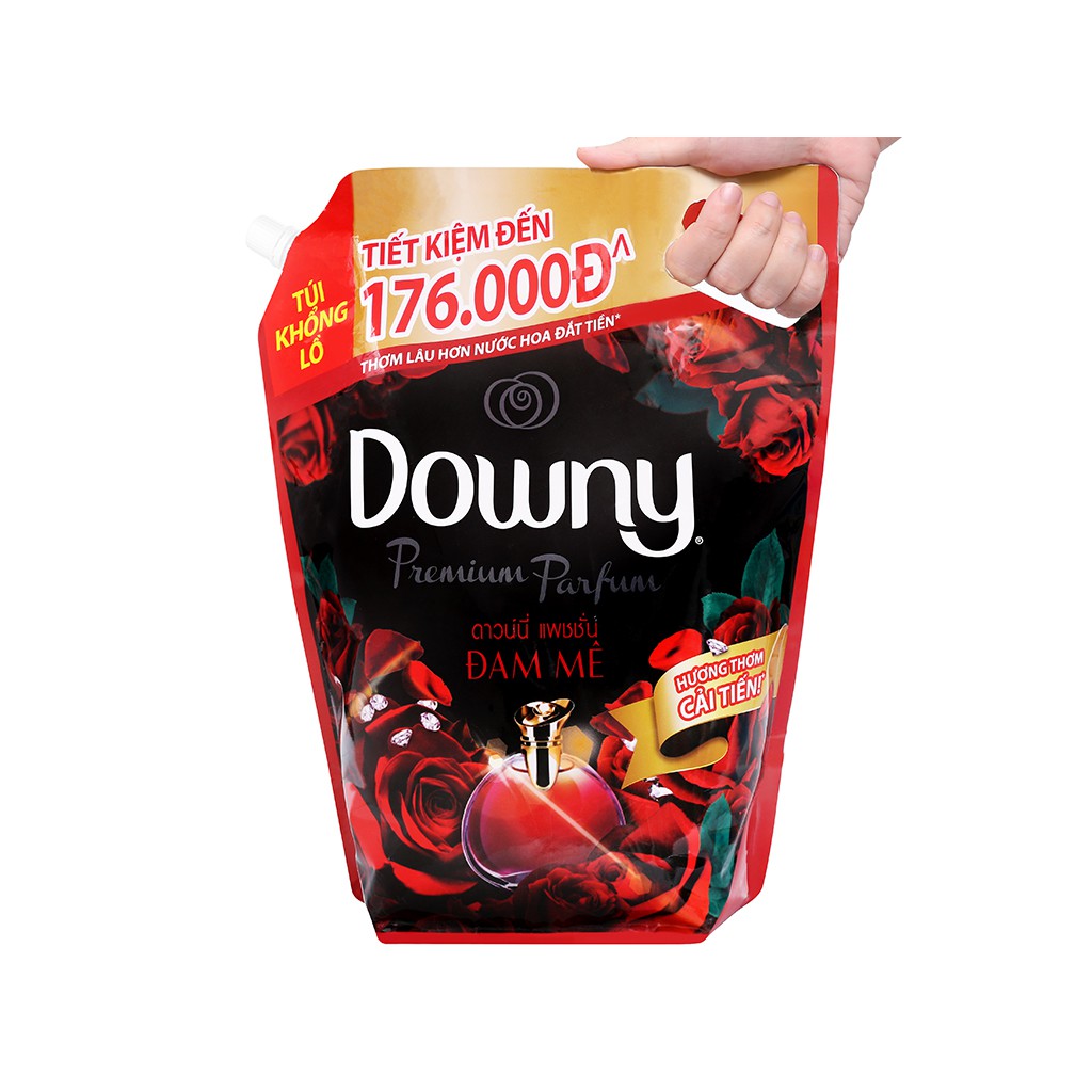 Nước xả vải Downy Premium Parfum đam mê túi 3 lít