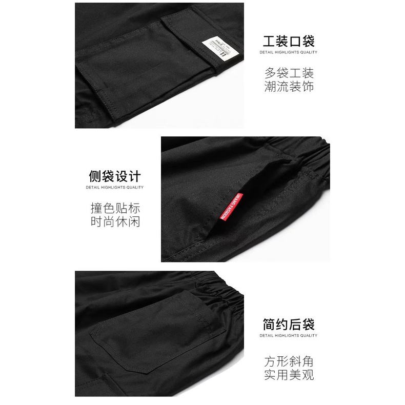 Quần Short Ống Rộng Nhiều Túi Phong Cách Hàn Quốc Dành Cho Nam