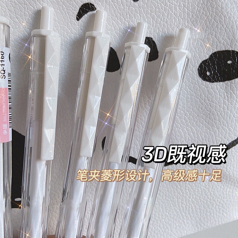 Bút Mực Đen Ngòi 0.5mm Khô Nhanh Trong Suốt