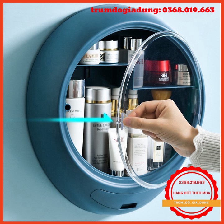 Kệ mỹ phẩm treo tường - Hộp đựng mỹ phẩm treo tường chống bụi