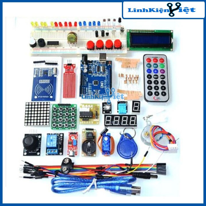 Combo Bộ Kit Học Tập Arduino Uno R3 V1 Cơ Bản (BH 06 Tháng)