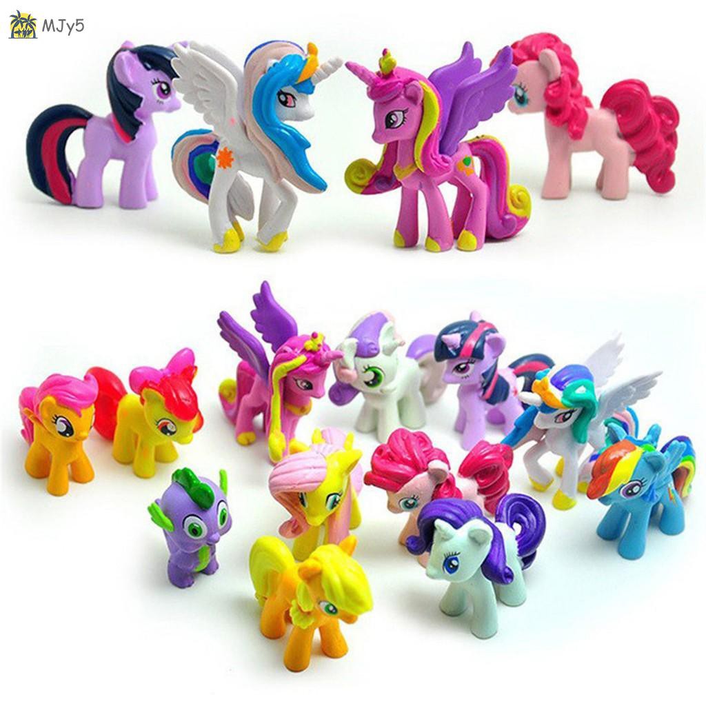 Bộ 12 Tượng Nhựa Trang Trí Bánh Hình Ngựa Pony Mjy5