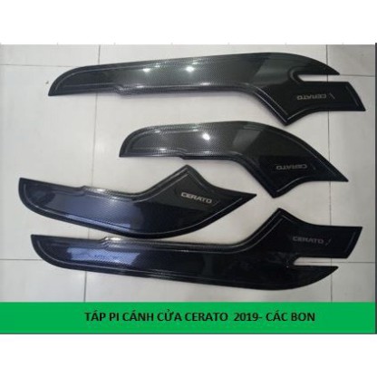 Ốp Tapli cacbon Cánh Cửa Xe Cerato 2019- 2020- 2021 carbon- Hàng đẹp