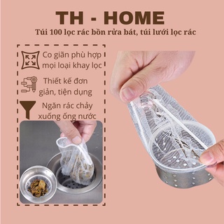 Túi 100 lọc rác bồn rửa bát, túi lưới lọc rác