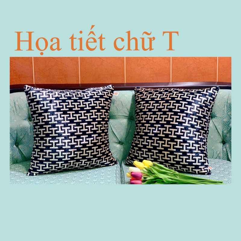 Vỏ gối tựa lưng size 45 x 45, có khoá kéo, được chọn màu