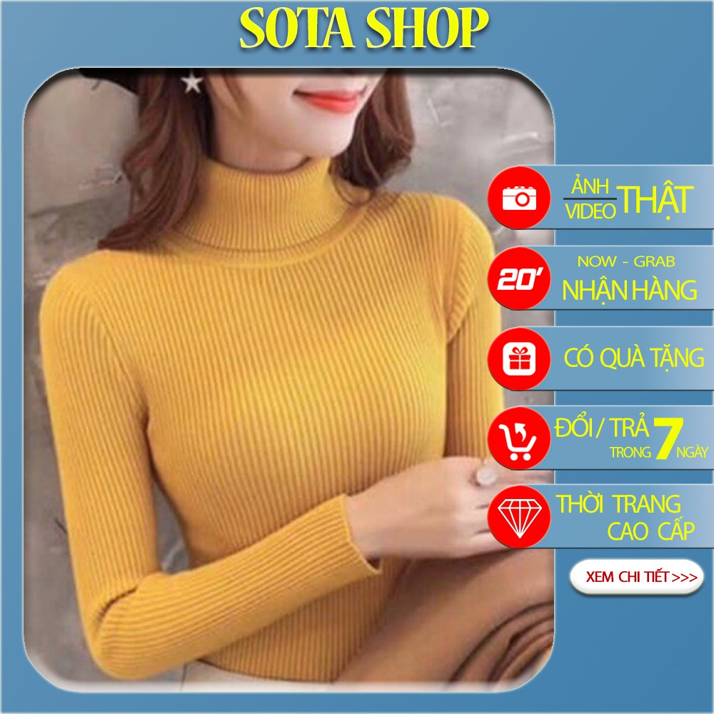 Áo len nữ cổ cao♥️  FREESHIP từ 150K ♥️  Áo len nữ bó  đẹp  dáng thời trang Hàn Quốc giữ ấm tốt cho cơ thể